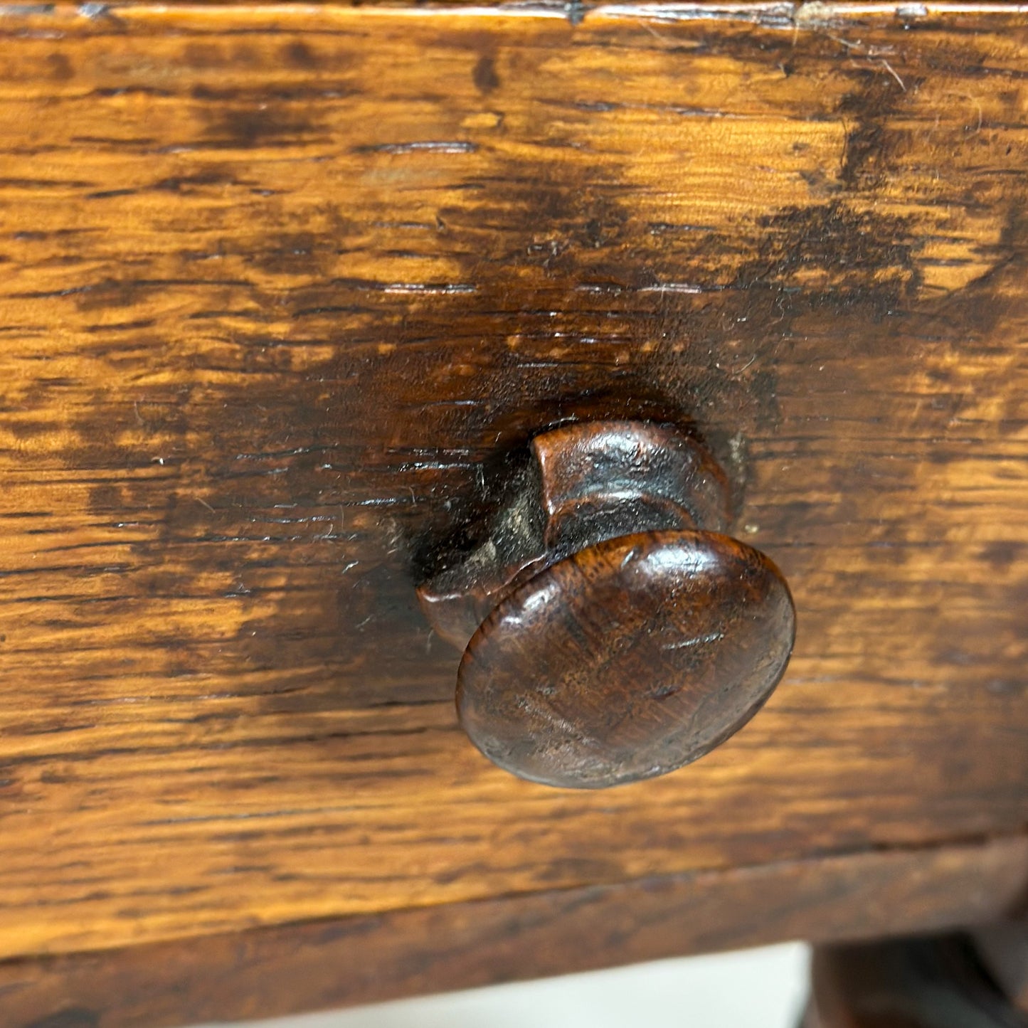 19th-Century Bobbin-Turned Oak Whatnot