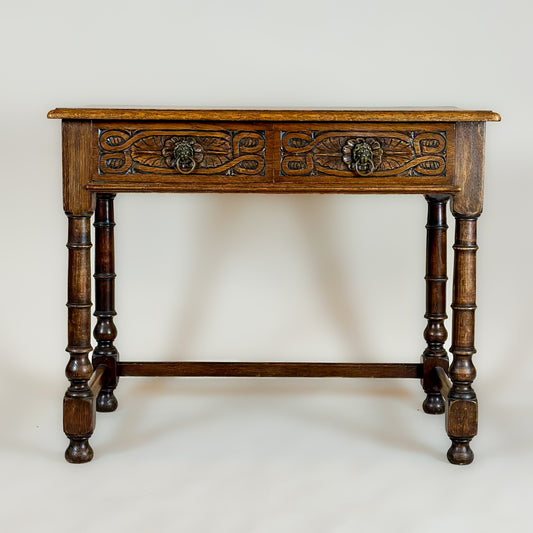 Traditional Oak Writing Desk or Console Table
