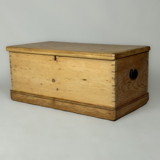 Antique Old Pine Trunk Chest