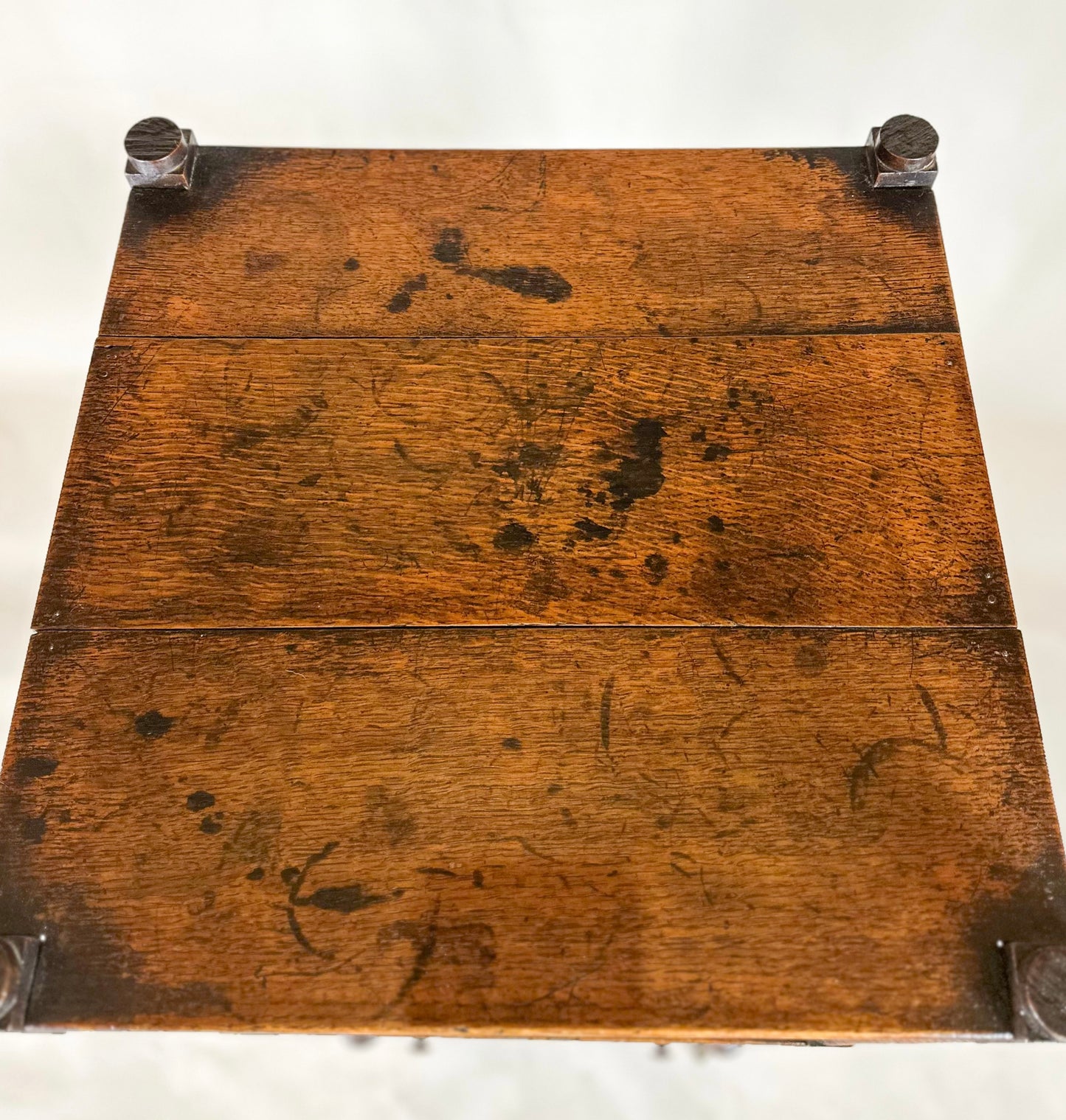 19th-Century Bobbin-Turned Oak Whatnot