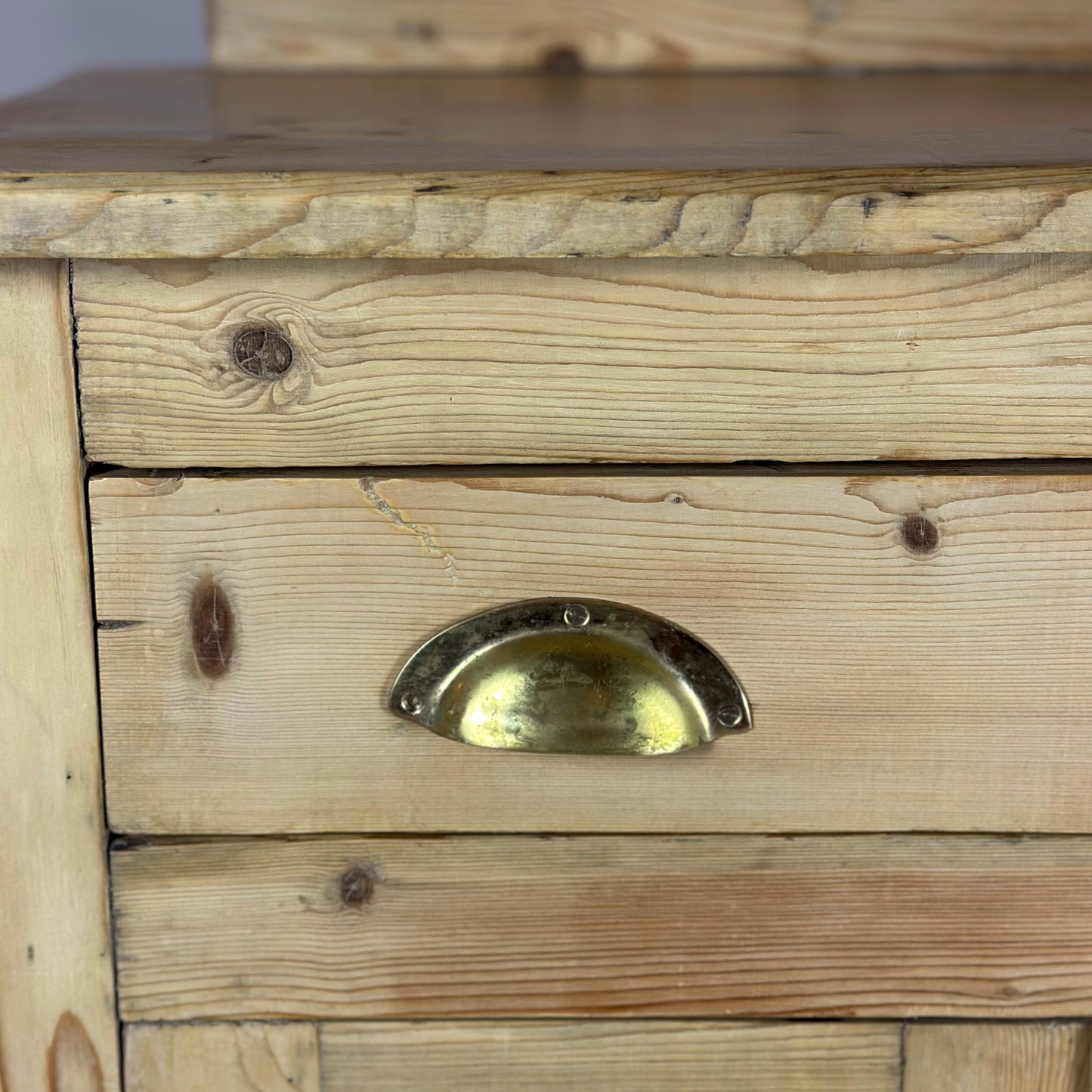 Rustic Pine Farmhouse Kitchen Cupboard