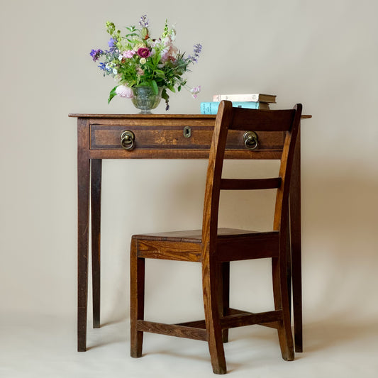 Antique Victorian Oak Writing Table