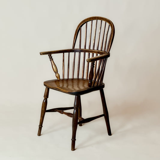 Antique 19th-Century Ash and Elm Windsor Chair