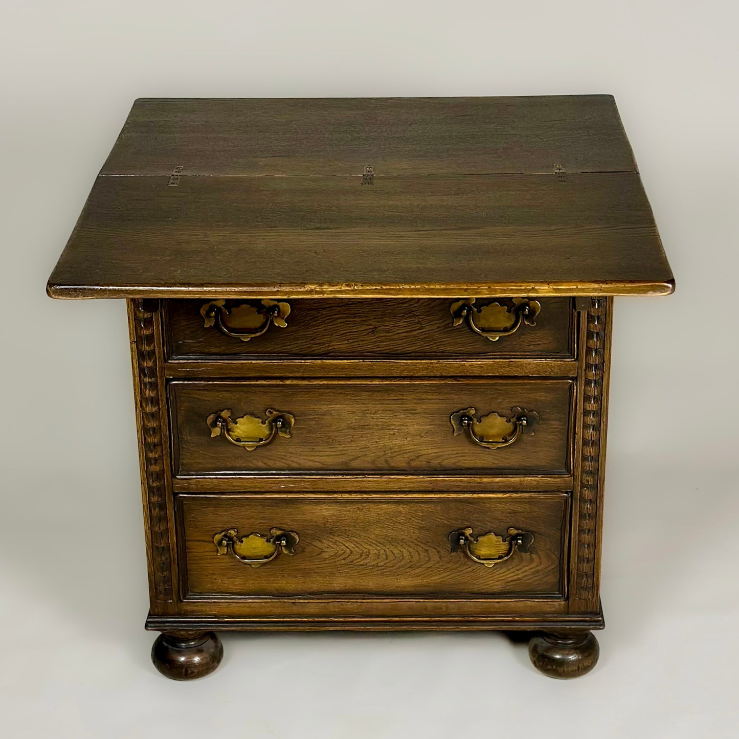 Early 20th-Century American Oak Writing Chest of Drawers