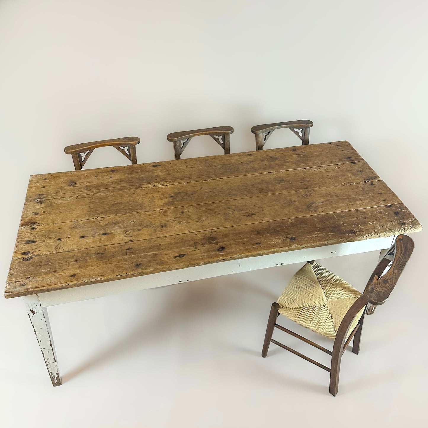 Antique Rustic Pine Kitchen Table