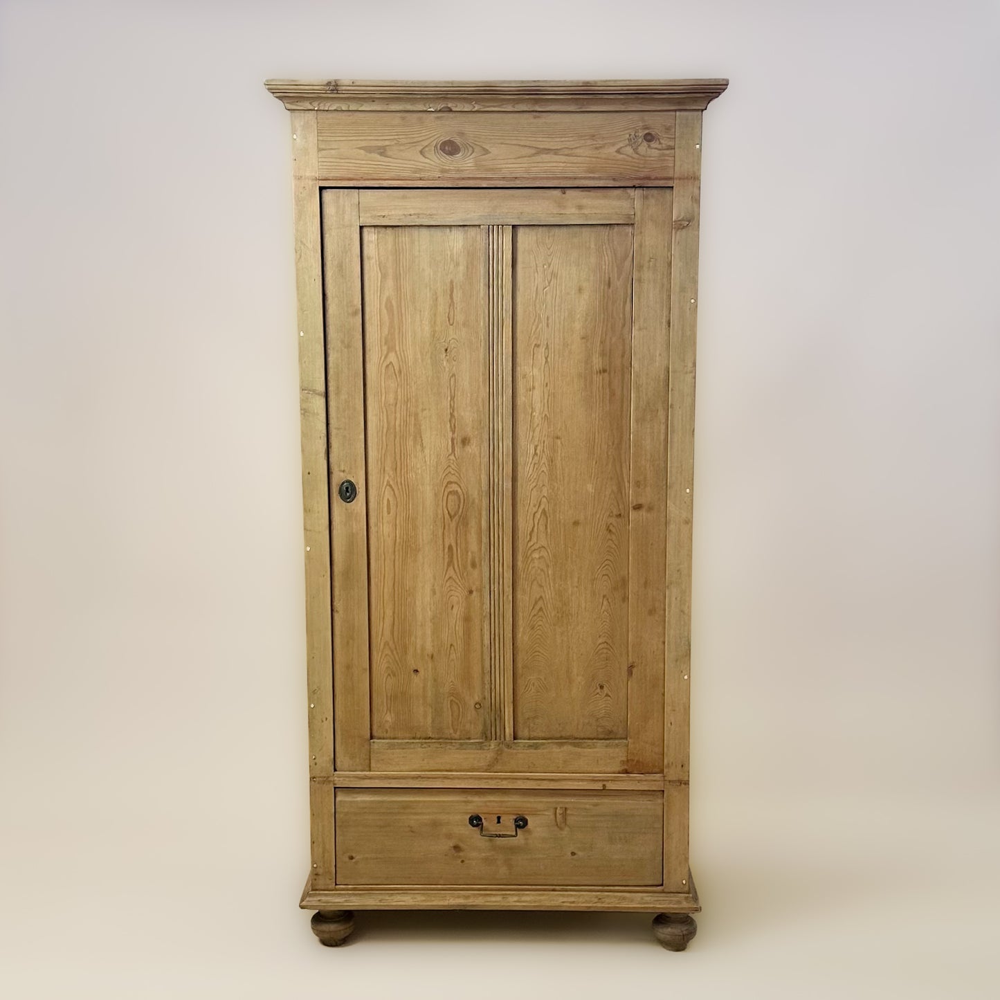 Antique Small Pine Wardrobe