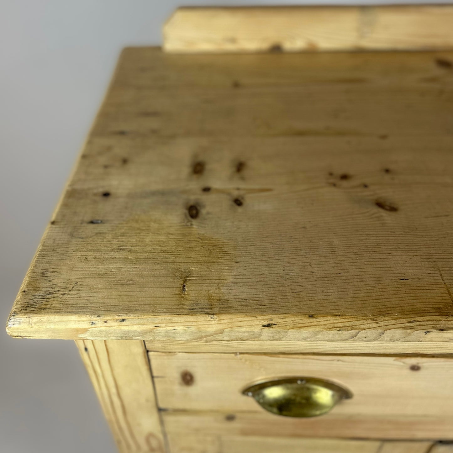 Rustic Pine Farmhouse Kitchen Cupboard