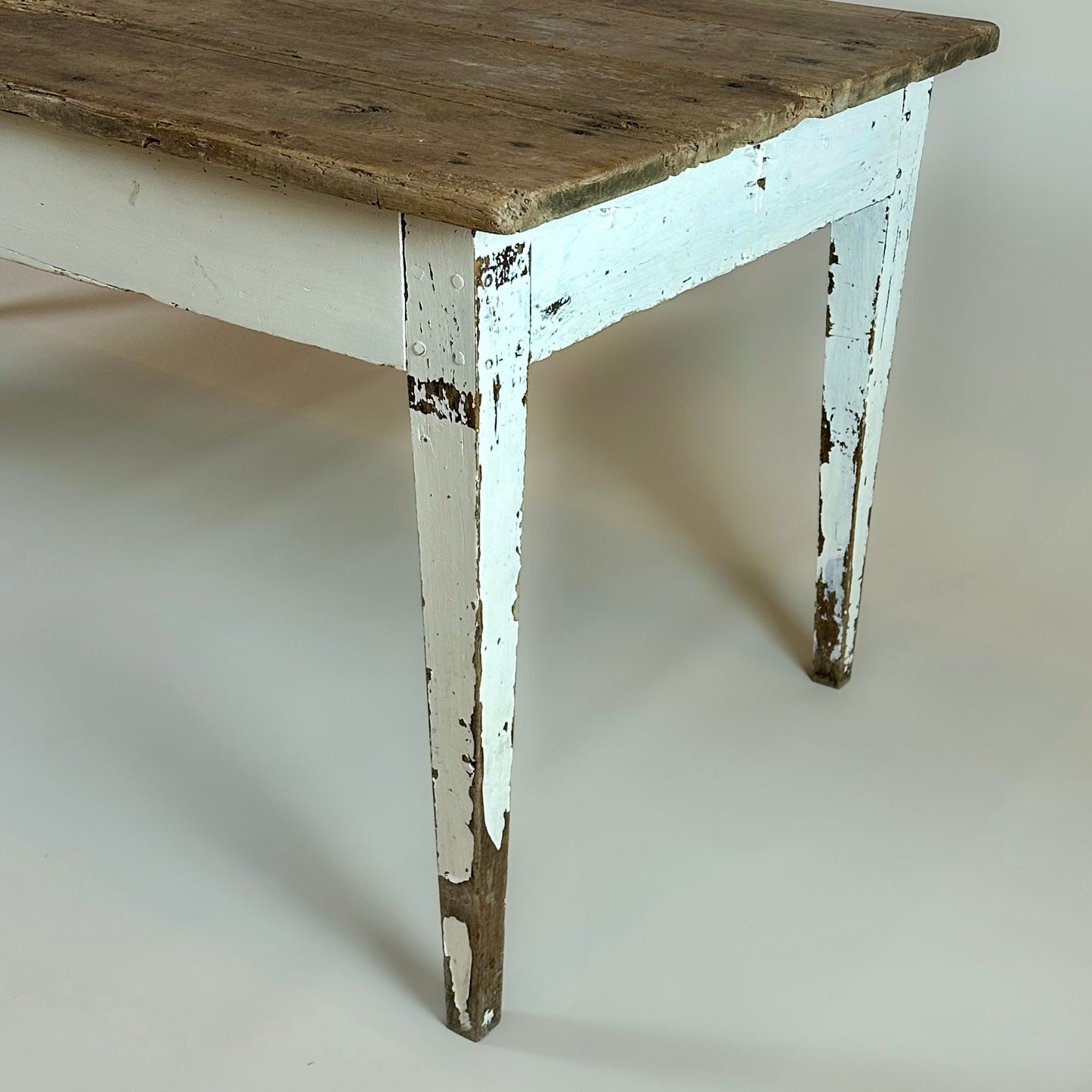 Antique Rustic Pine Kitchen Table