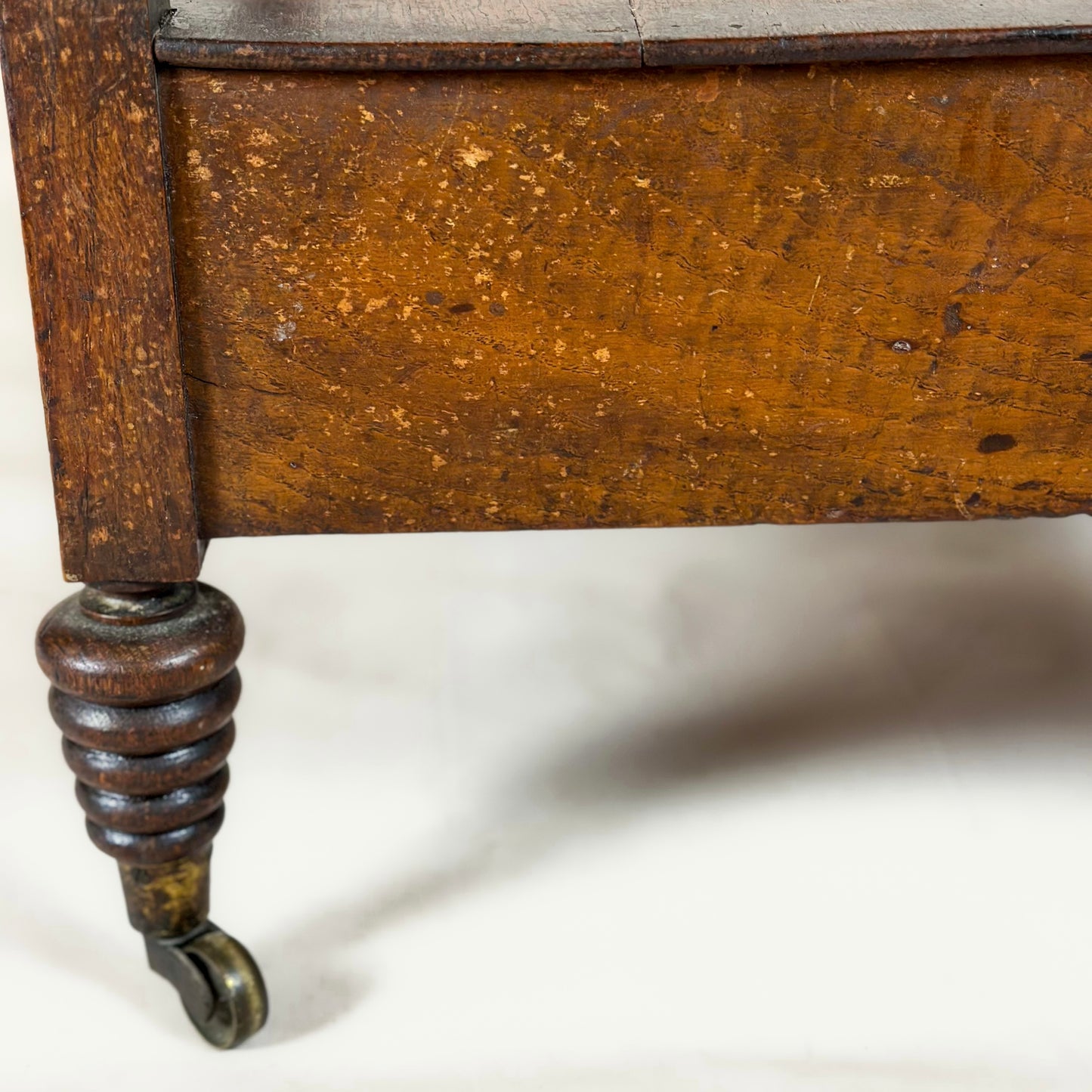 19th-Century Bobbin-Turned Oak Whatnot