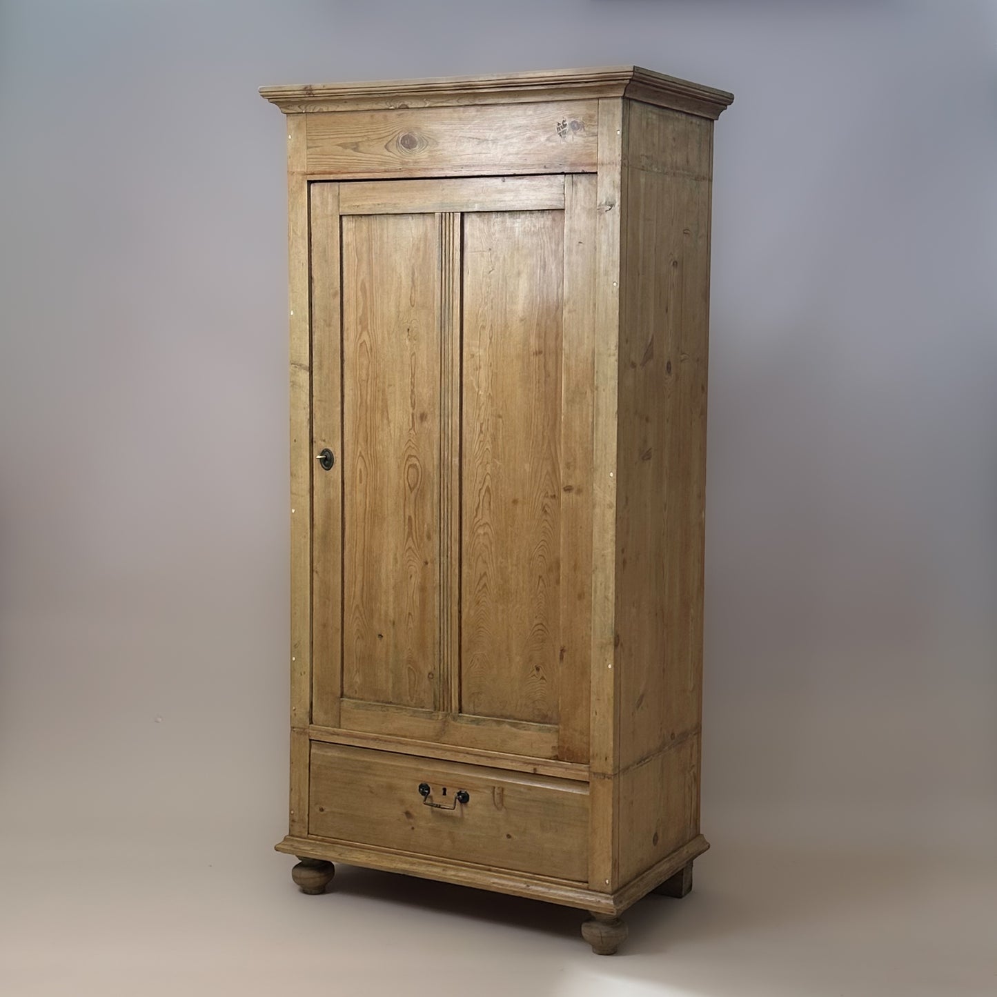 Antique Small Pine Wardrobe