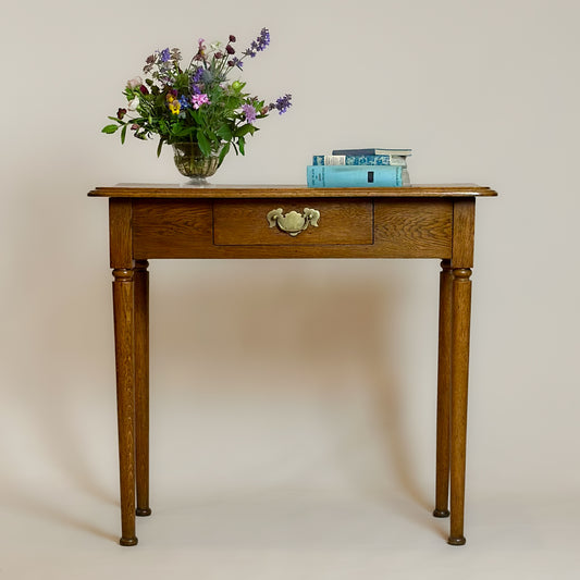 Antique Edwardian Oak Writing Table