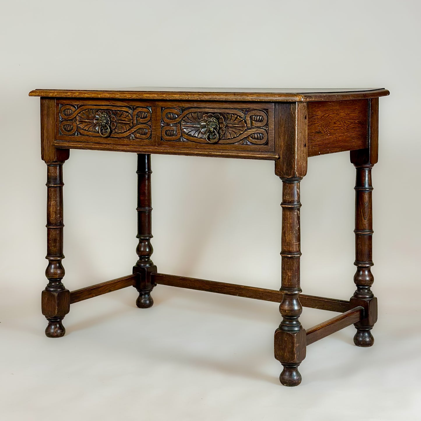 Traditional Oak Writing Desk or Console Table